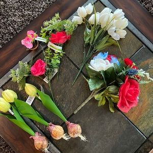 Lot of faux flowers
